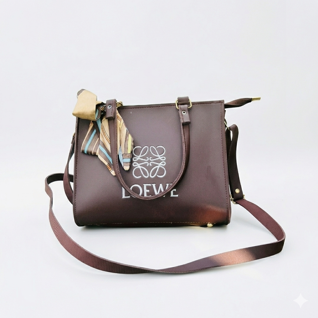 Anagram Logo Tote Bag with Scarf Detail