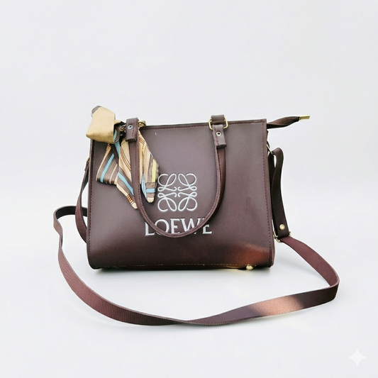 Anagram Logo Tote Bag with Scarf Detail