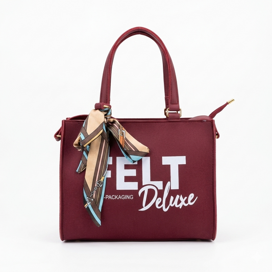 The Felt Deluxe Scarf-Accent Tote