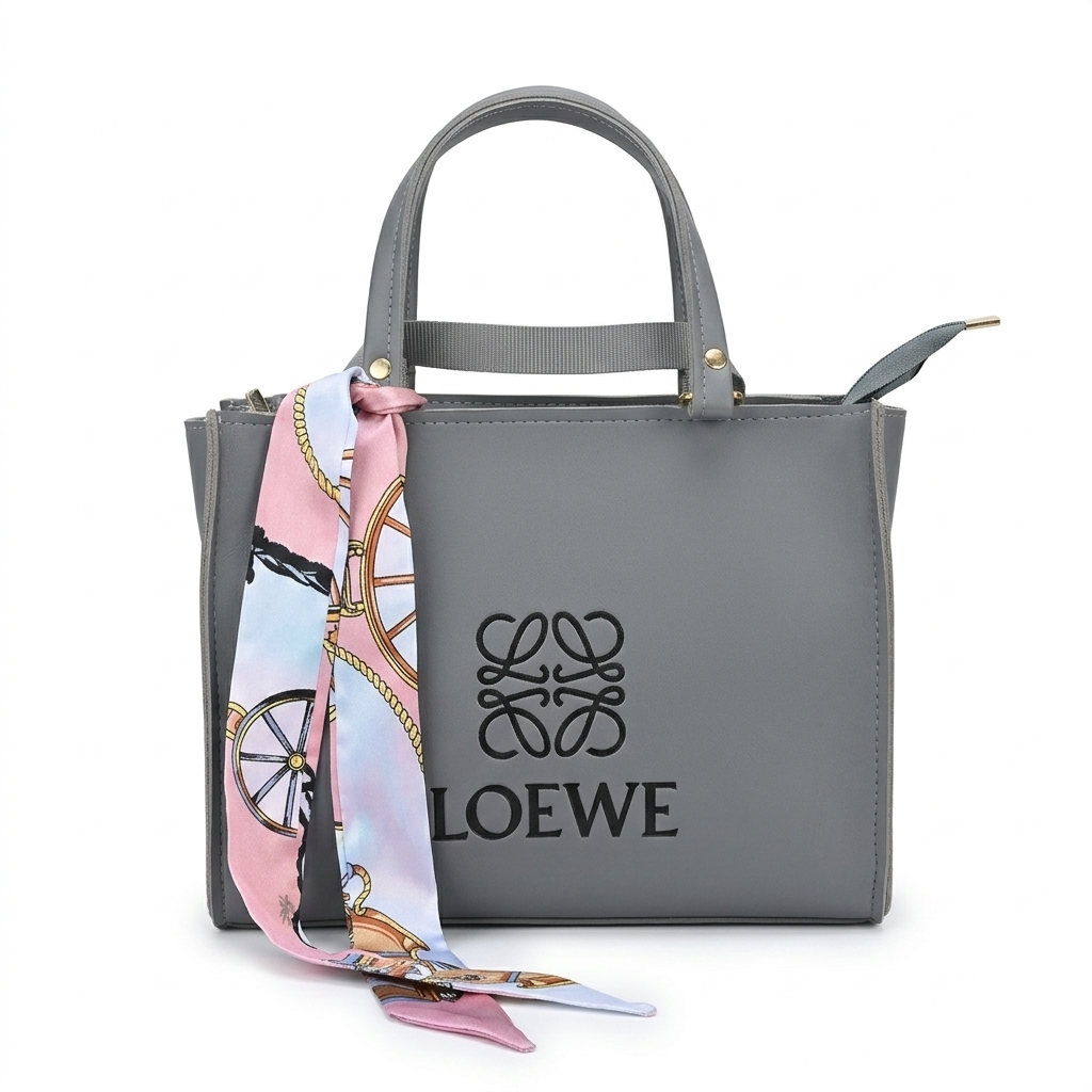 Anagram Logo Tote Bag with Scarf Detail