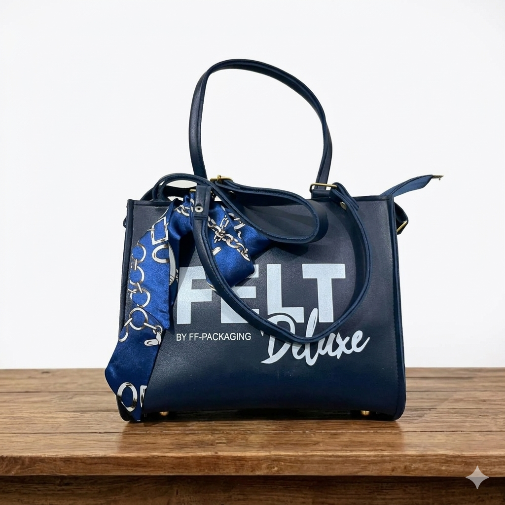 The Felt Deluxe Scarf-Accent Tote