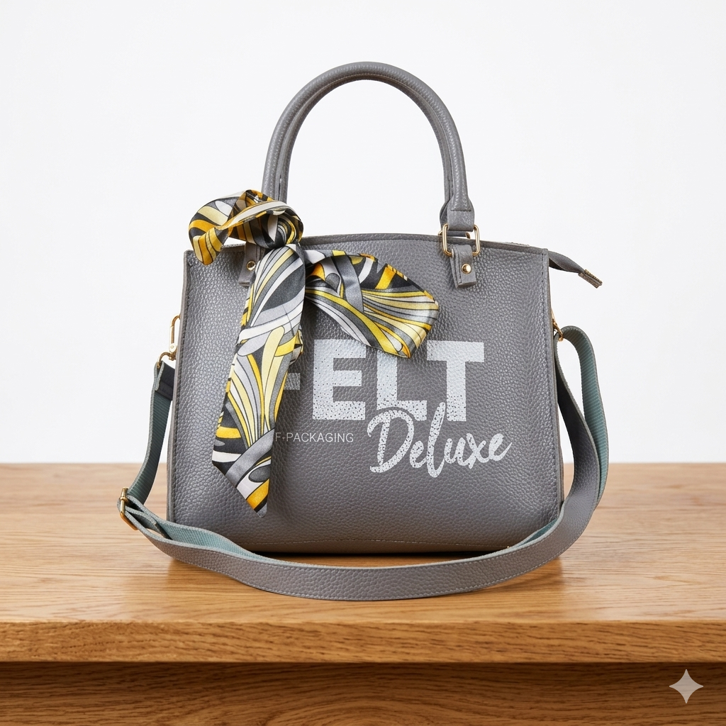 The Felt Deluxe Scarf-Accent Tote
